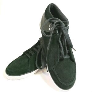 GBX Mens Black Suede Hightop Sneakers